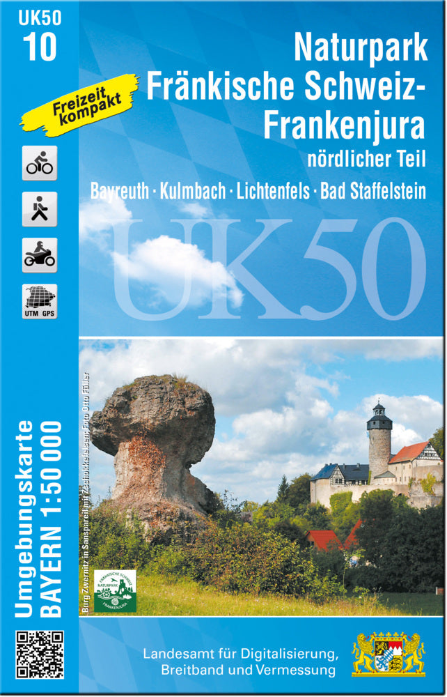 UK50-10 Naturpark Fränkische Schweiz - Frankenjura nördlicher Teil (Breitband Und Vermessung, Bayern Landesamt Für Digitalisierung)