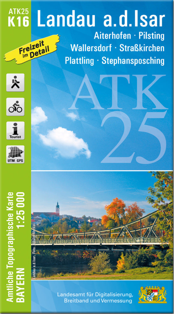 ATK25-K16 Landau a.d.Isar (Amtliche Topographische Karte 1:25000) (Breitband Und Vermessung, Bayern Landesamt Für Digitalisierung)