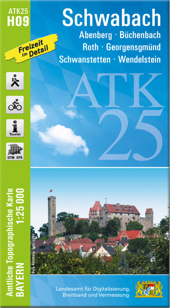 ATK25-H09 Schwabach (Amtliche Topographische Karte 1:25000) (Breitband Und Vermessung, Bayern Landesamt Für Digitalisierung)