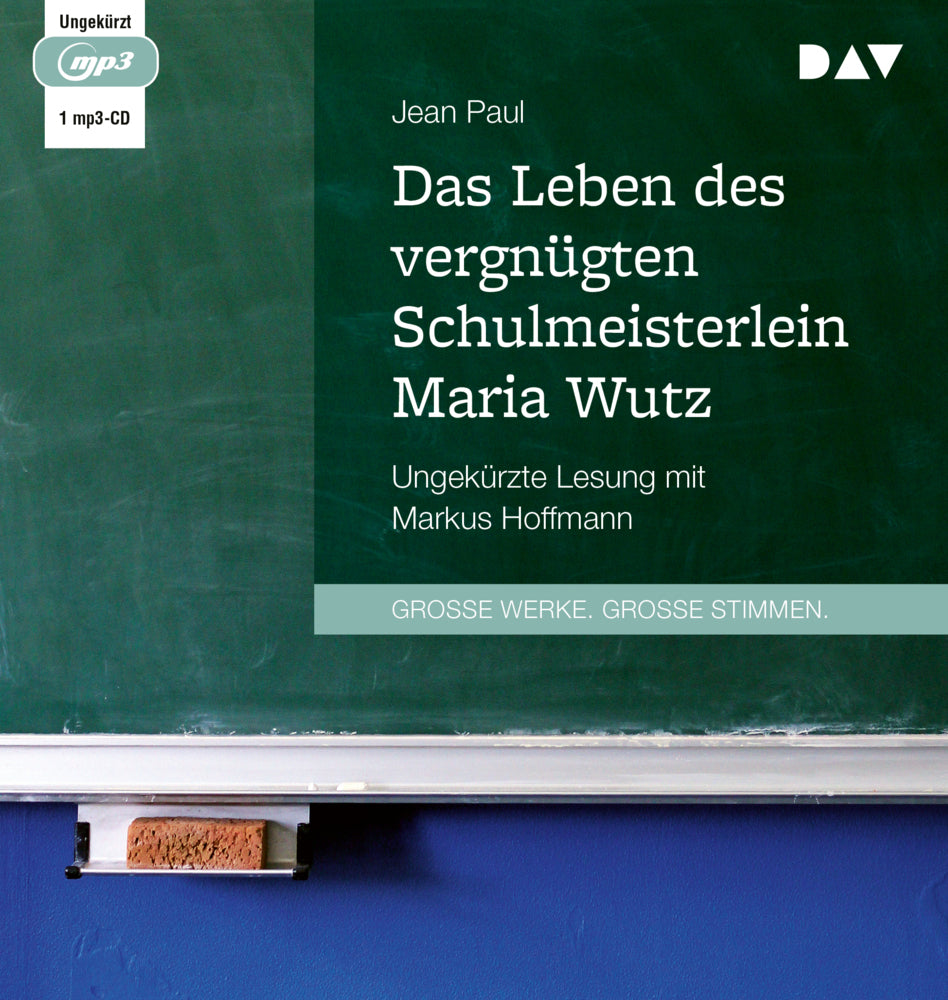 Das Leben des vergnügten Schulmeisterlein Maria Wutz, 1 Audio-CD, 1 MP3 (Jean Paul)