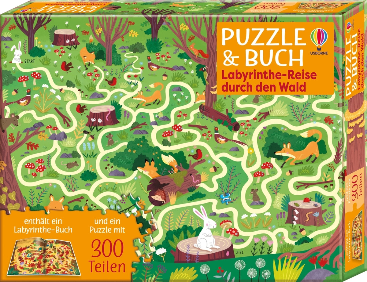 Puzzle & Buch: Labyrinthe-Reise durch den Wald (Kate Nolan)