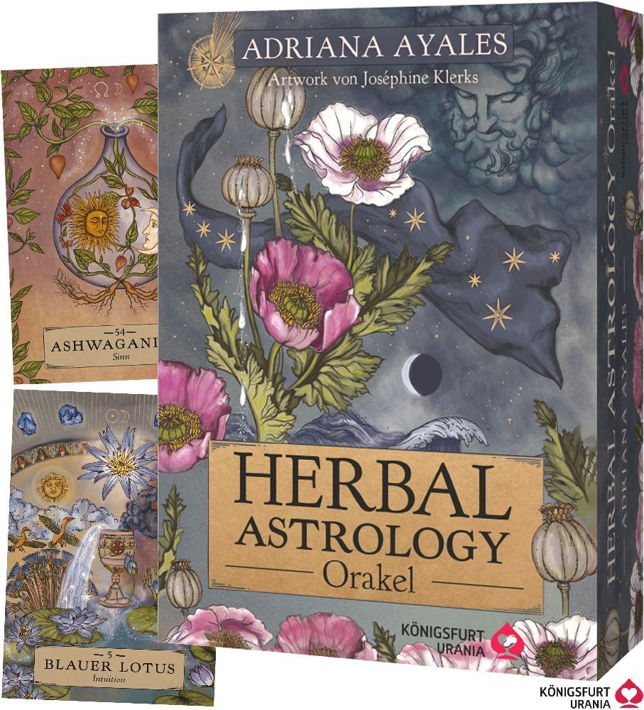Herbal Astrology Orakel: 55 Karten mit Botschaften und Anleitungen, m. 1 Buch, m. 1 Beilage (Adriana Ayales)