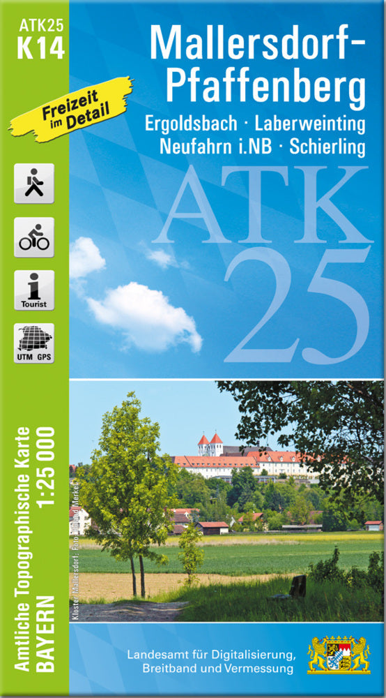 ATK25-K14 Mallersdorf-Pfaffenberg (Amtliche Topographische Karte 1:25000) (Breitband Und Vermessung, Bayern Landesamt Für Digitalisierung)