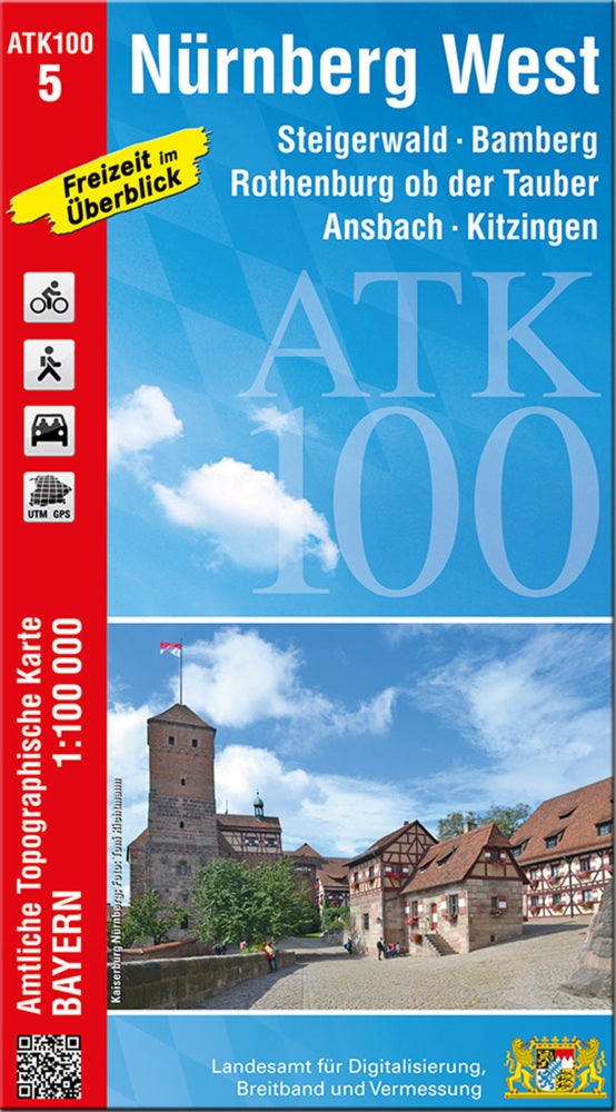 ATK100-5 Nürnberg West (Amtliche Topographische Karte 1:100000) (Breitband Und Vermessung, Bayern Landesamt Für Digitalisierung)