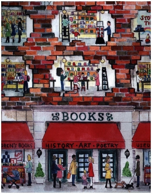 Michael Storrings A Day at the Bookstore Reusable Shopping Bag (Galison)