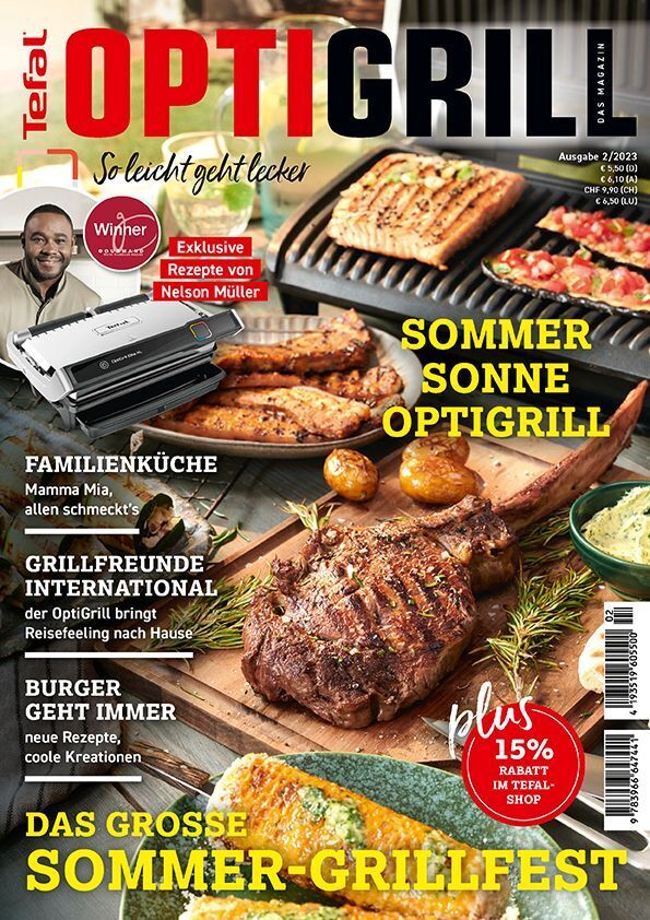 OptiGrill Magazin: So leicht geht lecker. Das grosse Sommer-Grillfest. Exklusive Rezepte von Nelson Müller und Benni Hetterich "Der OptiGriller" (Heel Verlag)