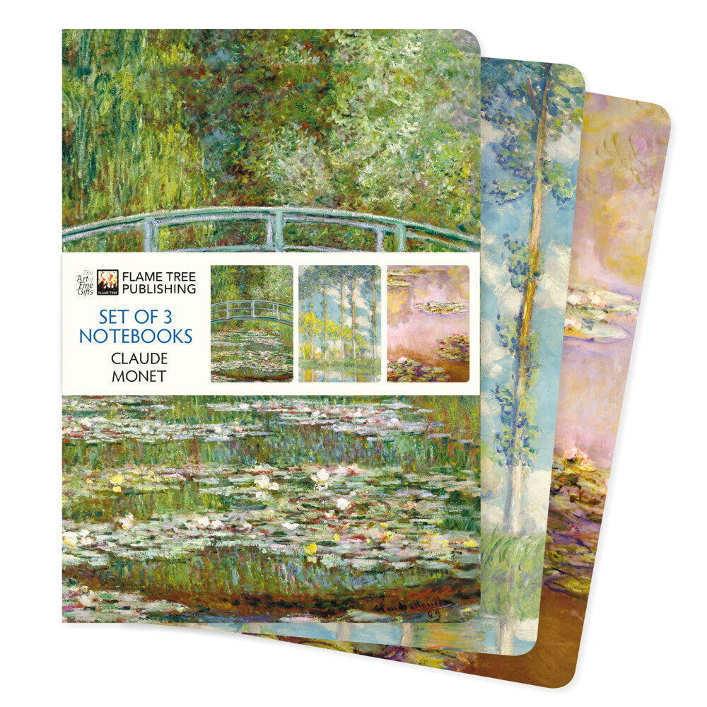 Dreier Set DIN-A5-Format-Notizbücher: Claude Monet (Flame Tree Publishing)