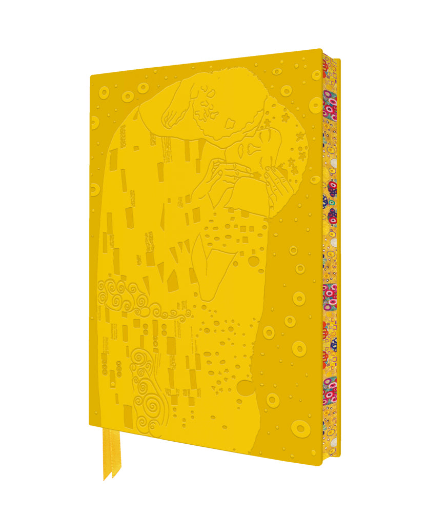 Exquisit Premium Notizbuch DIN A5: Gustav Klimt, Der Kuss (Flame Tree Publishing)
