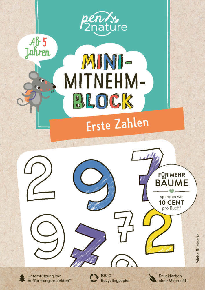 Mini-Mitnehm-Block Erste Zahlen (Pen2Nature)