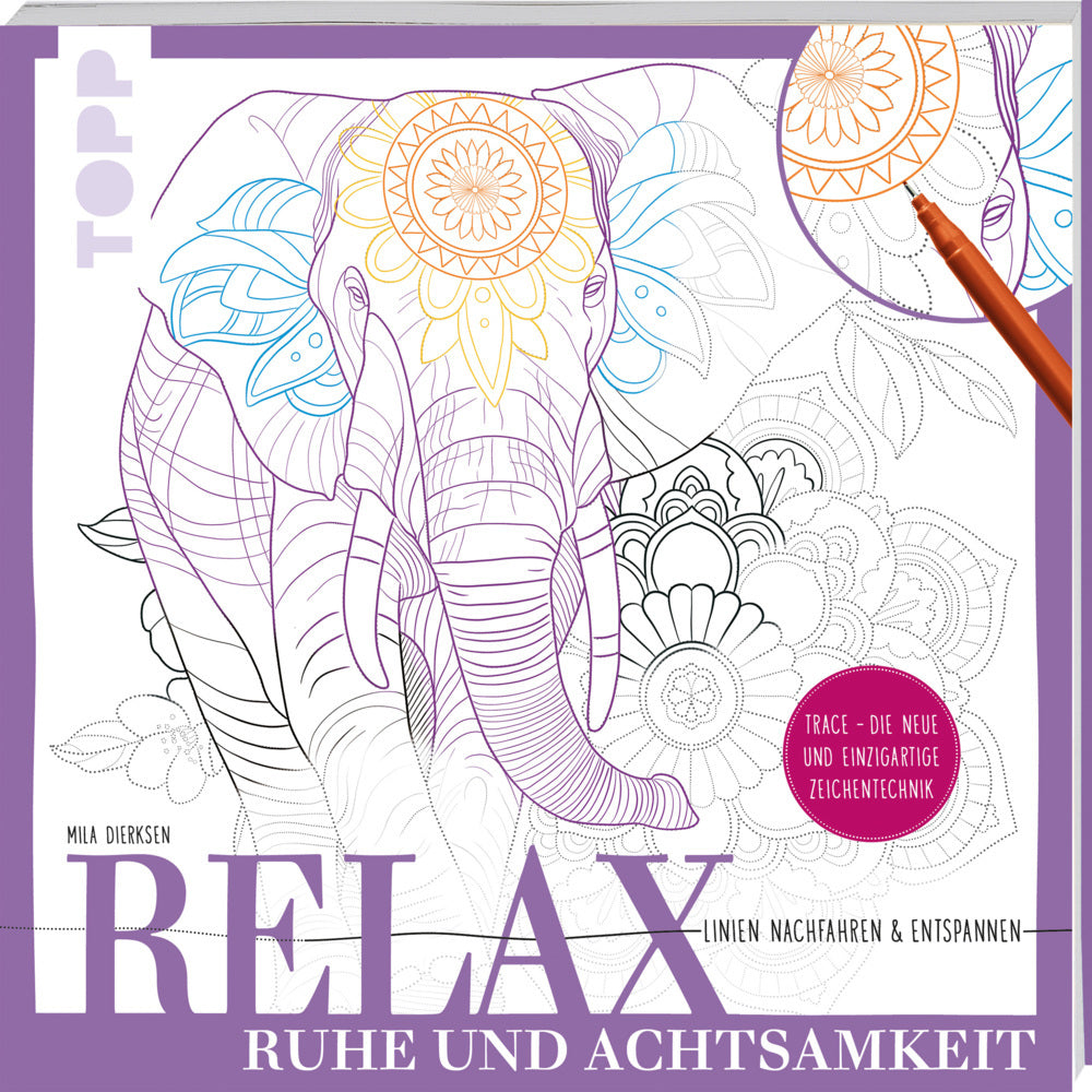 Relax Ruhe und Achtsamkeit - Linien nachfahren & entspannen (Mila Dierksen)