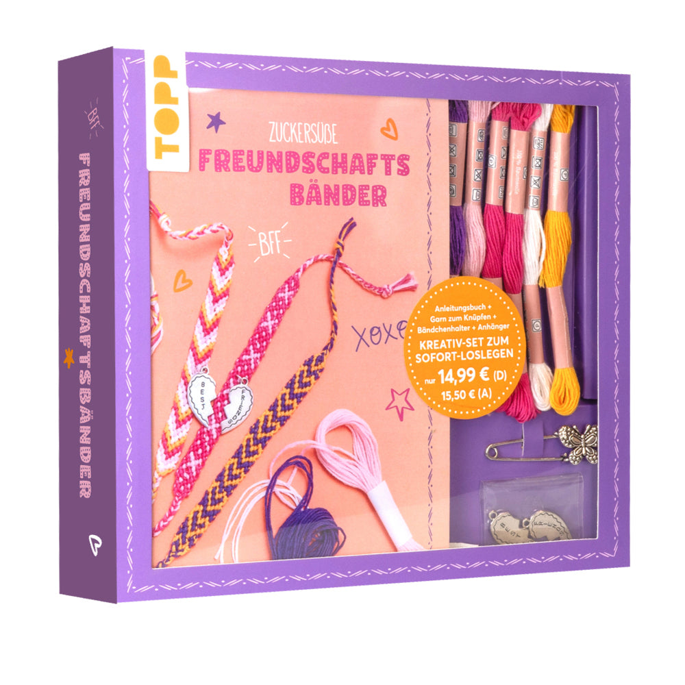 Kreativ-Set Zuckersüße Freundschaftsbänder. Mit Anleitungsbuch und Material (Heike Roland)