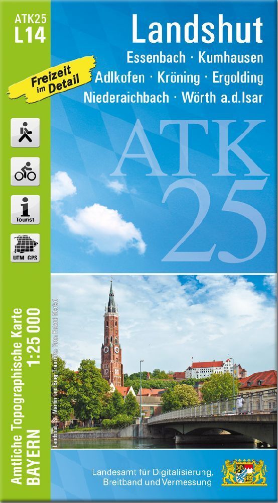 ATK25-L14 Landshut (Amtliche Topographische Karte 1:25000) (Breitband Und Vermessung, Bayern Landesamt Für Digitalisierung)