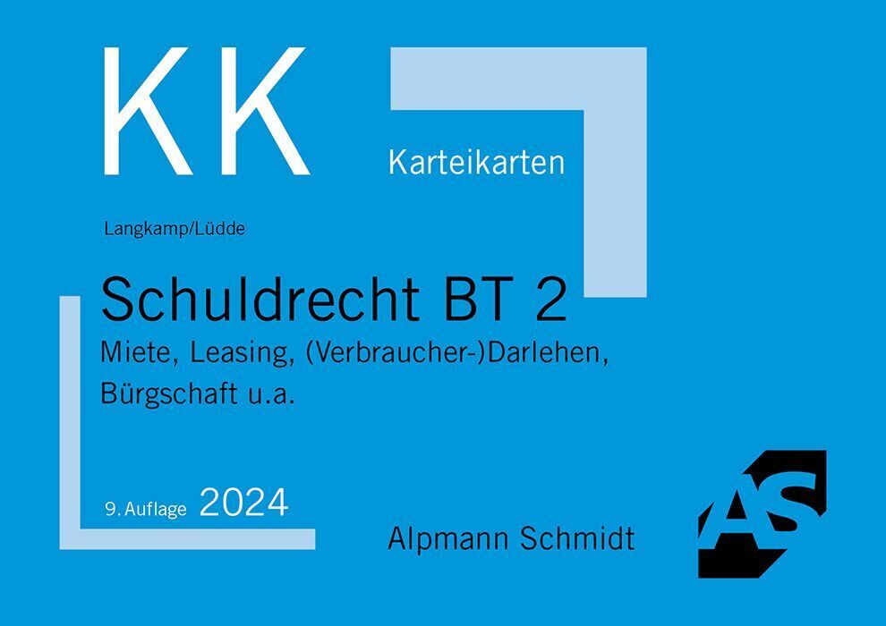 Karteikarten Schuldrecht BT 2 (Tobias Langkamp)