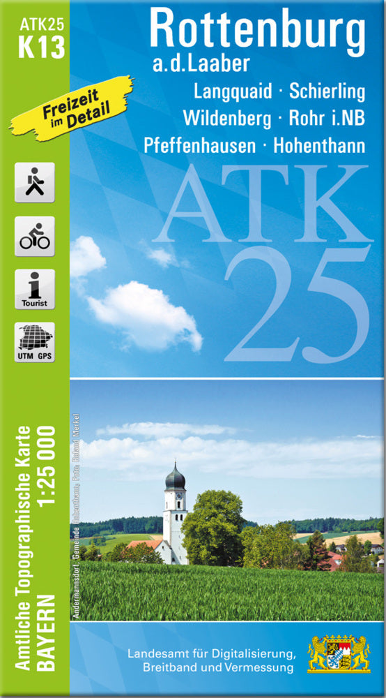 ATK25-K13 Rottenburg a.d.Laaber (Amtliche Topographische Karte 1:25000) (Breitband Und Vermessung, Bayern Landesamt Für Digitalisierung)