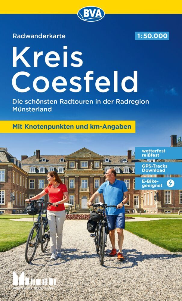 BVA Radwanderkarte Kreis Coesfeld 1:50.000, mit Knotenpunkten und km-Angaben, reiß- und wetterfest, GPS-Tracks Download, E-Bike geeignet (Bva Bikemedia Gmbh)