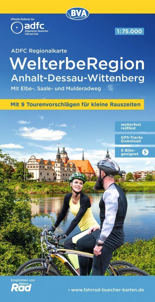 BVA ADFC Regionalkarte WelterbeRegion Anhalt - Dessau- Wittenberg 1:75.000