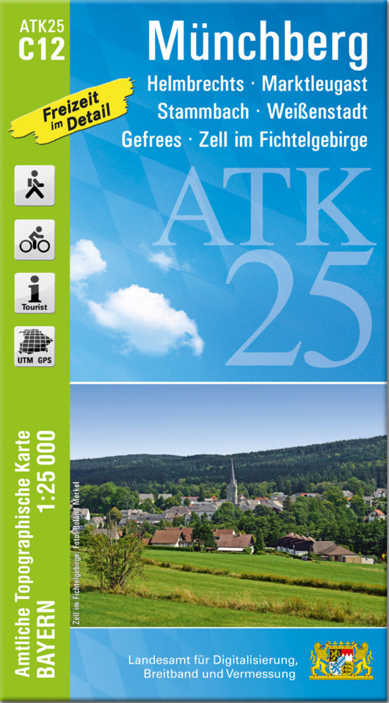 ATK25-C12 Münchberg (Amtliche Topographische Karte 1:25000) (Breitband Und Vermessung, Bayern Landesamt Für Digitalisierung)
