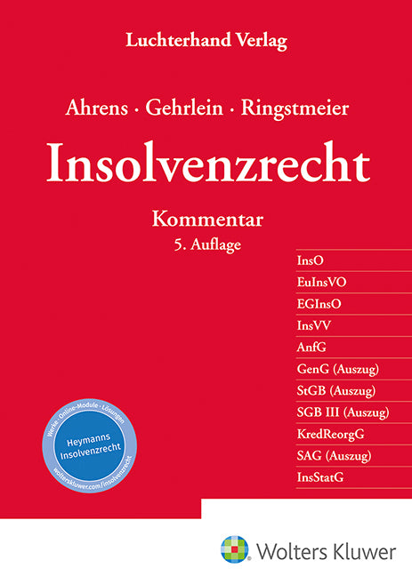 Insolvenzrecht - Kommentar (Martin Ahrens)