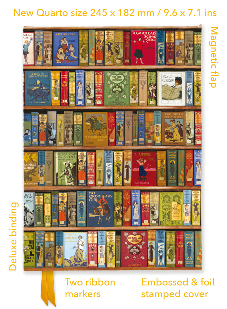 Premium Notizbuch Quartformat: Bodleian Library, Bücherregal Halligalli (Flame Tree Publishing)