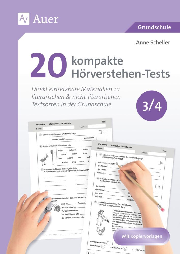20 kompakte Hörverstehen-Tests für Klasse 3/4 (Anne Scheller)