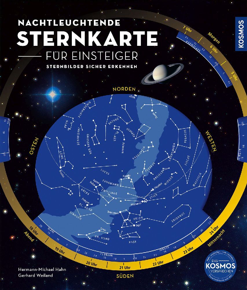 Nachtleuchtende Sternkarte für Einsteiger (Hermann-Michael Hahn)