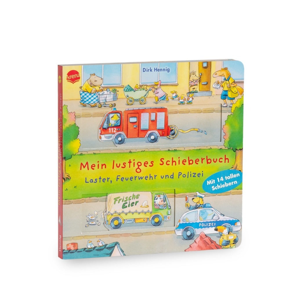 Mein lustiges Schieberbuch. Laster, Feuerwehr und Polizei (Dirk Hennig)