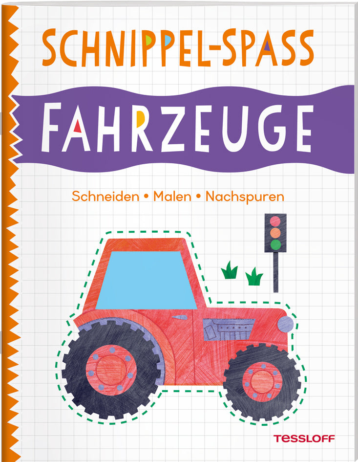 Schnippel-Spaß. Fahrzeuge. Schneiden - Malen - Nachspuren (Amanda Lott)