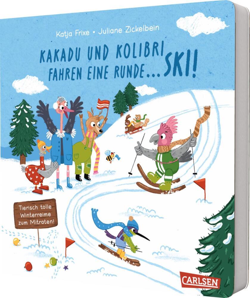 Kakadu und Kolibri fahren eine Runde ... Ski! (Katja Frixe)