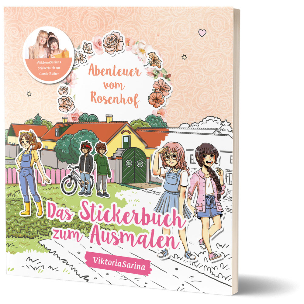 Abenteuer vom Rosenhof: Das Stickerbuch zum Ausmalen (Viktoriasarina)