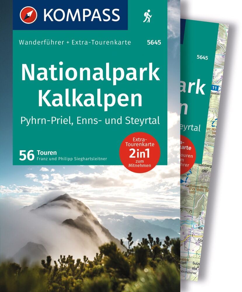 KOMPASS Wanderführer Nationalpark Kalkalpen - Pyhrn-Priel, Enns- und Steyrtal, 56 Touren mit Extra-Tourenkarte (Franz Und Philipp Sieghartsleitner)