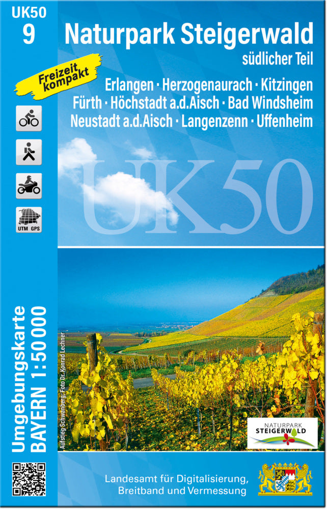 UK50-9 Naturpark Steigerwald, südlicher Teil (Breitband Und Vermessung, Bayern Landesamt Für Digitalisierung)
