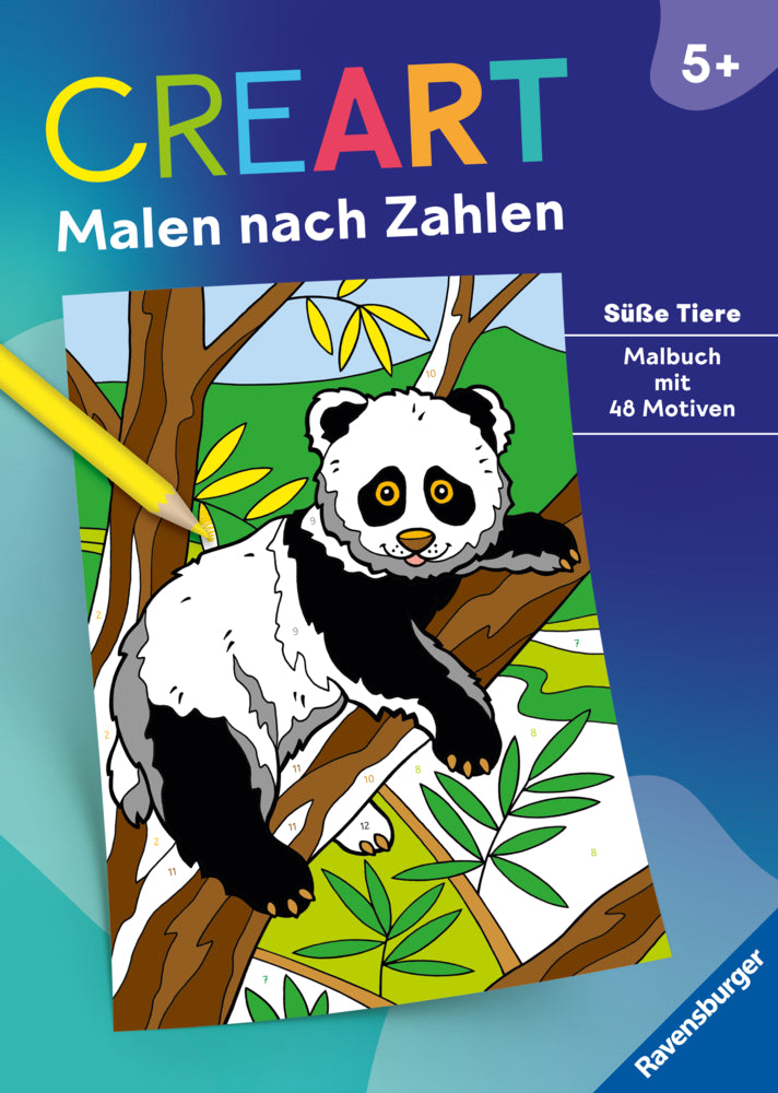 CreArt Malen nach Zahlen ab 5: Süße Tiere