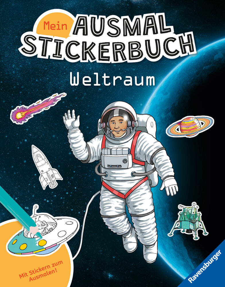 Mein Ausmalstickerbuch - Weltraum (Elena Bruns)