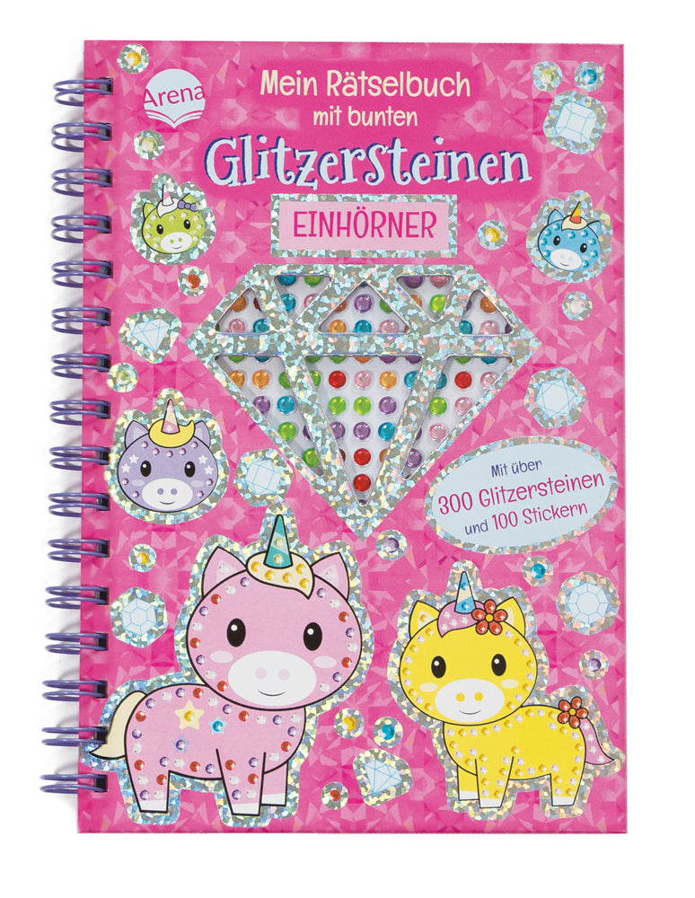 Mein Rätselbuch mit bunten Glitzersteinen. Einhörner (Two Windmills)