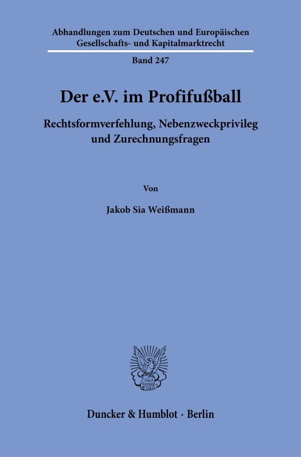 Der e.V. im Profifußball (Jakob Sia Weißmann)