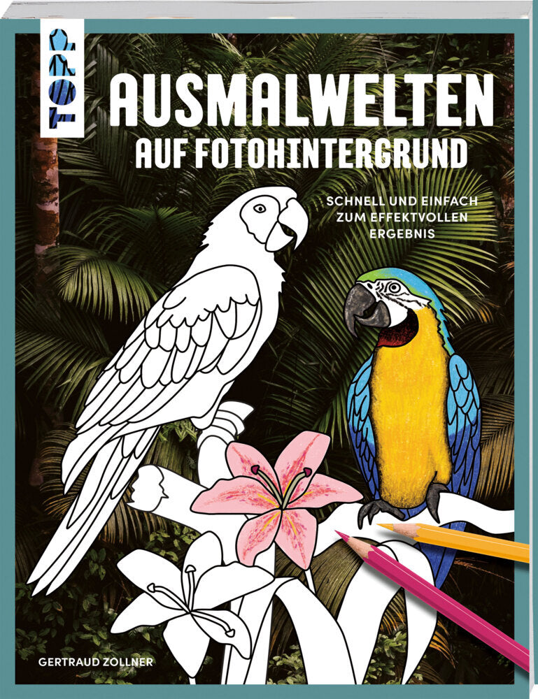 Ausmalwelten auf Fotohintergrund (Gertraud Zollner)