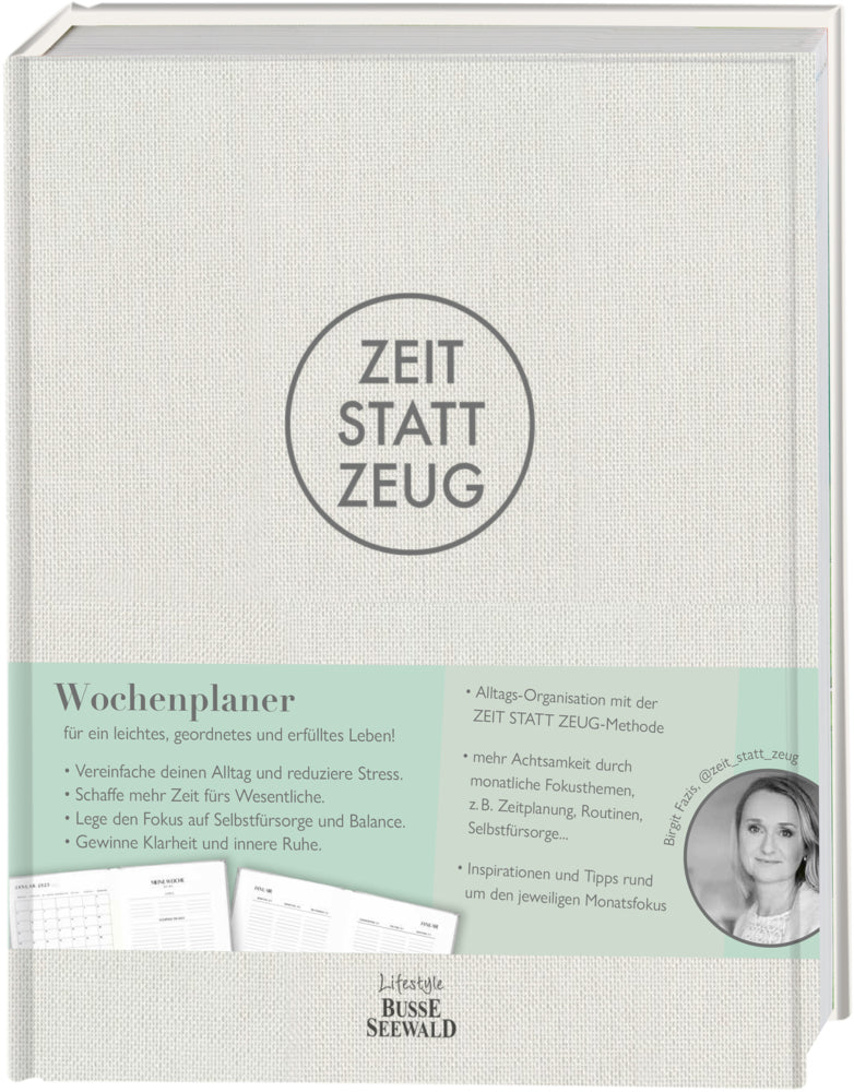 Zeit statt Zeug: Wochenplaner (Birgit Fazis)