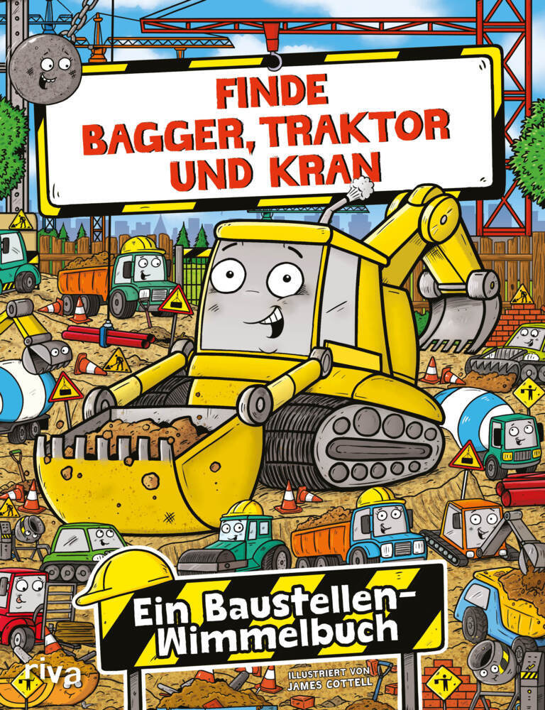 Finde Bagger, Traktor und Kran (James Cottell)