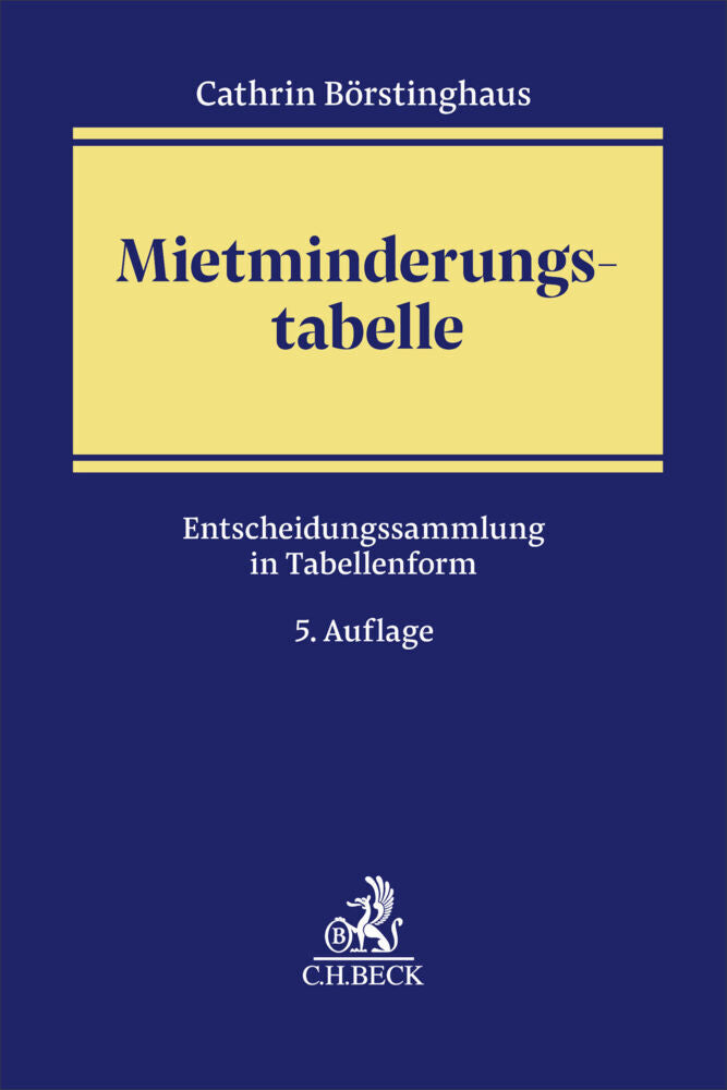 Mietminderungstabelle (Cathrin Börstinghaus)