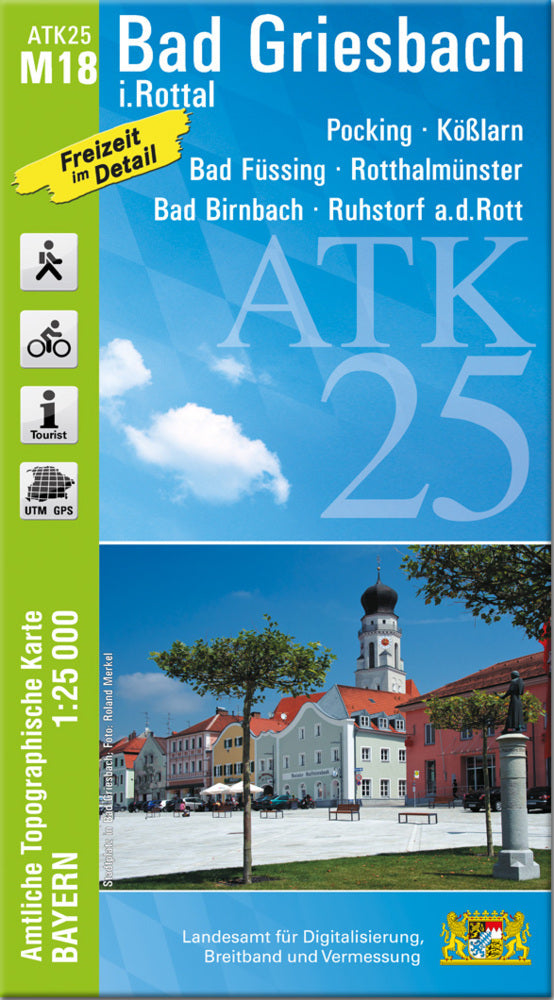 ATK25-M18 Bad Griesbach i.Rottal (Amtliche Topographische Karte 1:25000) (Breitband Und Vermessung, Bayern Landesamt Für Digitalisierung)