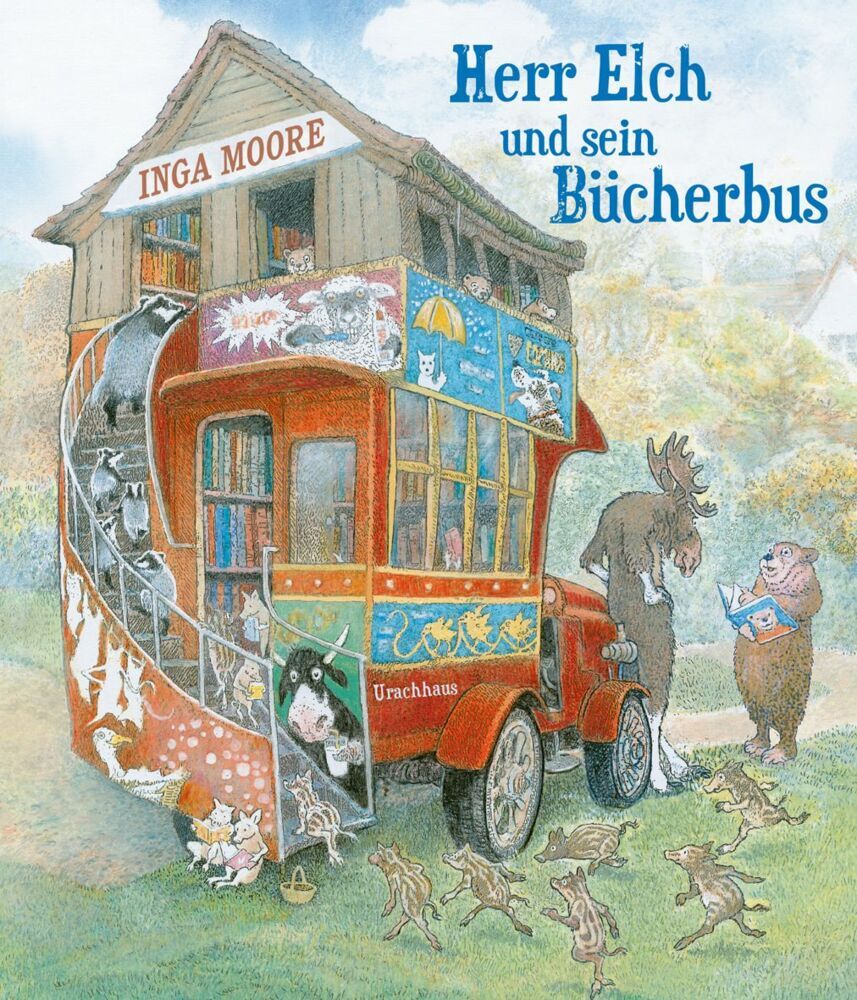 Herr Elch und sein Bücherbus (Inga Moore)