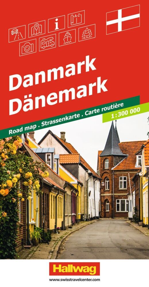 Hallwag Strassenkarte Dänemark 1:300.000