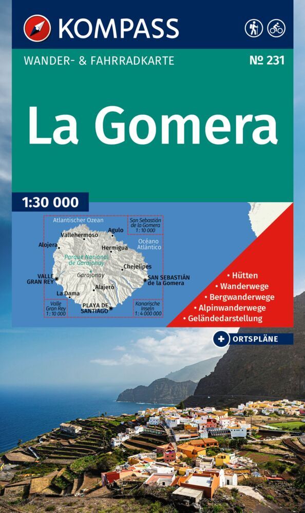 KOMPASS Wanderkarte 231 La Gomera 1:30.000