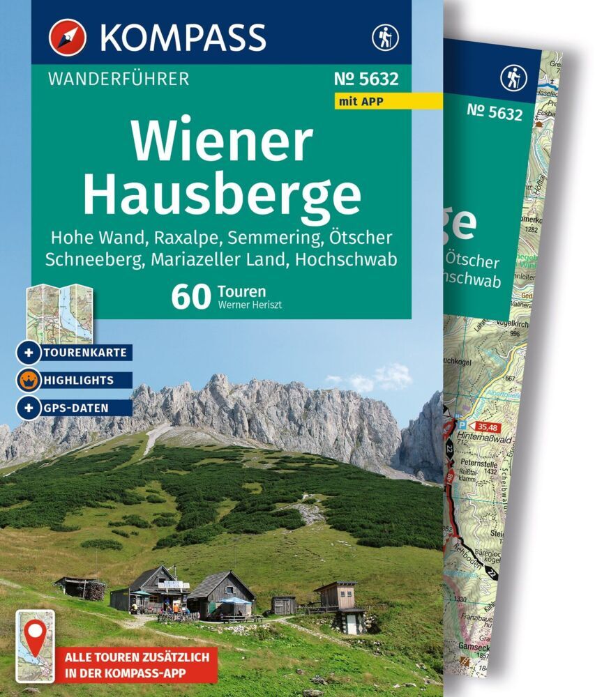 KOMPASS Wanderführer Wiener Hausberge, 60 Touren mit Extra-Tourenkarte (Werner Heriszt)