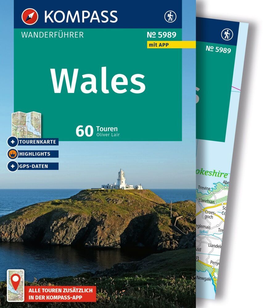 KOMPASS Wanderführer Wales, 60 Touren mit Extra-Tourenkarte (Oliver Lair)