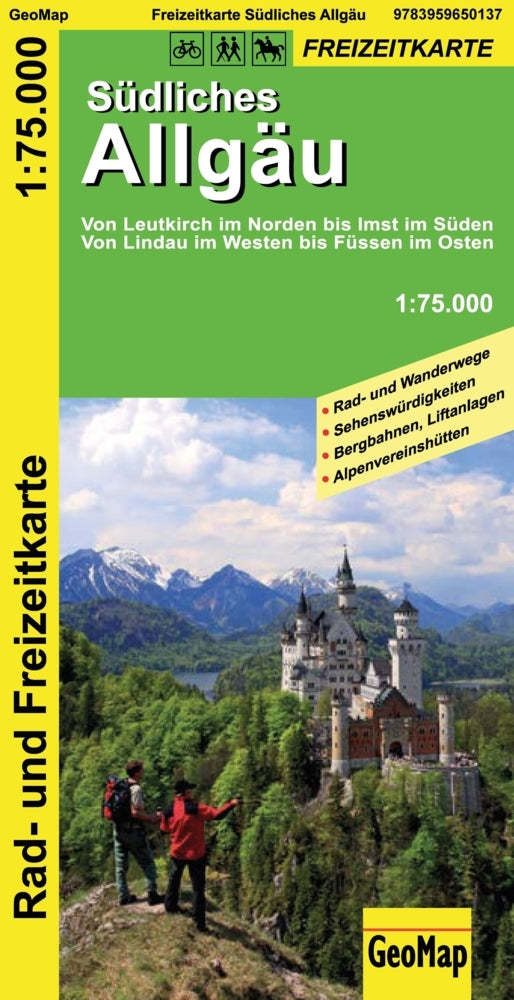 Südliches Allgäu - Rad- und Freizeitkarte (Geomap)