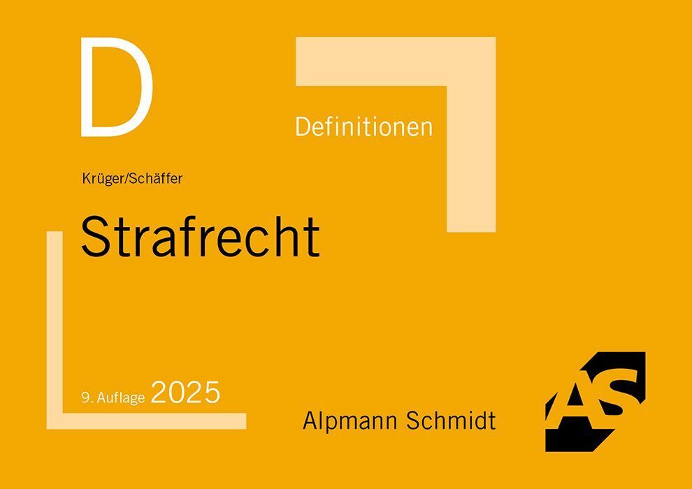 Definitionen Strafrecht (Rolf Krüger)