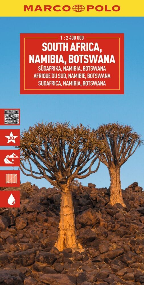 MARCO POLO Reisekarte Südafrika, Namibia, Botswana 1:2, 4 Mio.