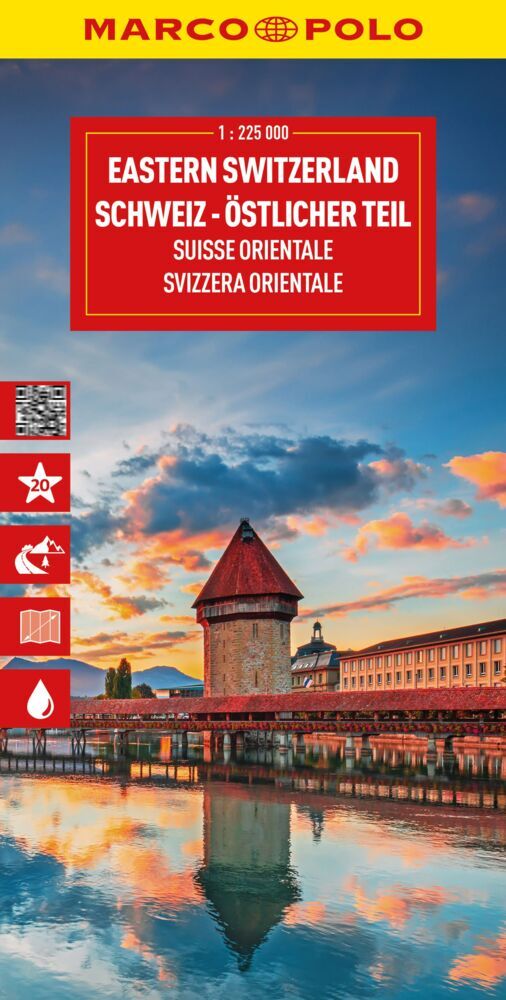 MARCO POLO Reisekarte Schweiz 02 Östlicher Teil 1:225.000