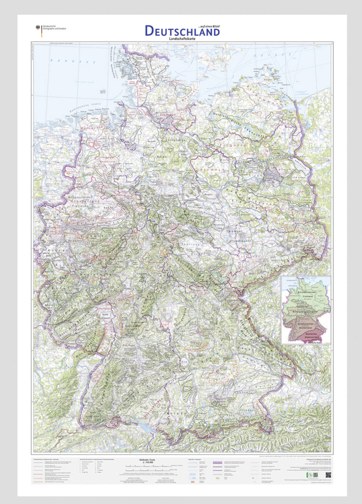 Deutschland auf einen Blick! (Bkg - Bundesamt Für Kartographie Und Geodäsie)